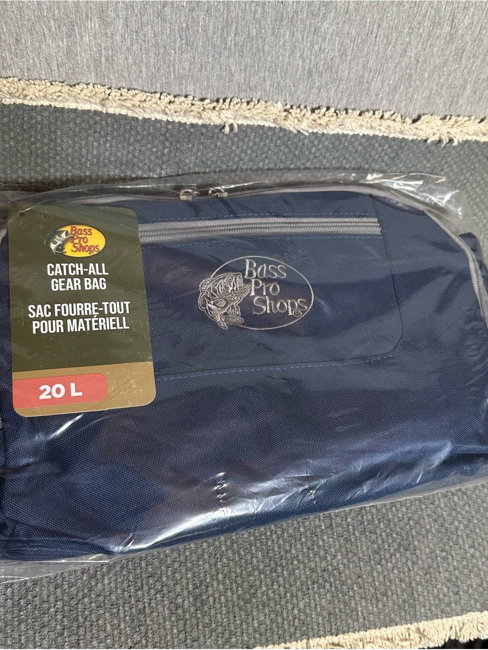 Blue Bass Pro Shop Catch-All Duffel Bag with Embroidered Logo
